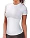 Tommie Copper Shoulder Support Shirt for Women, Posture Corrector Compression Shirt with UPF 50 Sun Protection, Women's Compression Shirt, Shoulder Compression, Shoulder Support for Women, White M