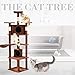 73″ Cat Tree Scratcher Play House Condo Furniture Bed Post Pet House (style2)thumb 1