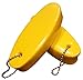 2 Pack Jumbo Vinyl Coated Yellow Floating Keychain Key Floats -Made in The USA- (Yellow)