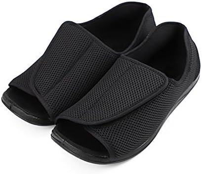 Men's Diabetic Shoes Swollen Feet Slippers Adjustable Strap Comfortable Orthopedic Wide Footwear Open Toe Sandals Easy On Off for Diabetic & Edema Elderly