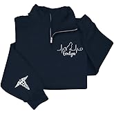 LOVELYPOD Personalized Embroidered Vet Tech Sweatshirt, Custom Veterinary Technician Shirt Hoodie, Gifts for RVT