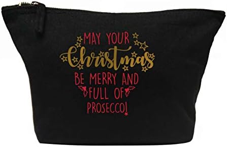 Flox Creative Makeup Bag Christmas Merry Full Prosecco Black