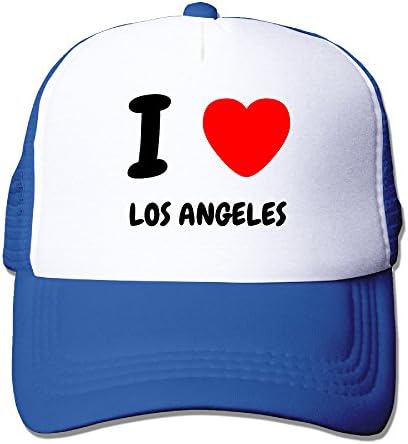KAW I Love Los Angeles Trucker Hat Summer Mesh Cap With Adjustable Snapback Strap