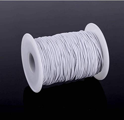 Forsun 4 Pack 0.8 mm Elastic String Cord Elastic Thread Beading String Cord for Jewelry Making Bracelets Beading, 100 Meters, 2 Pack White+ 2 Pack Black