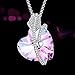 SUE'S SECRET Love Heart Pendant Necklaces Made with Austria Crystals Wrap wih Cupid Arrow, Gifts for Christmas Thanksgiving Present