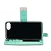 iPhone 7 Case - IZENGATE [Classic Series] Wallet Cover PU Leather Flip Folio with Stand (Mint)