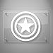 Yoonek Graphics Captain Super Hero Decal Sticker for Car Window, Laptop, Motorcycle, Walls, Mirror and More. # 459 (4