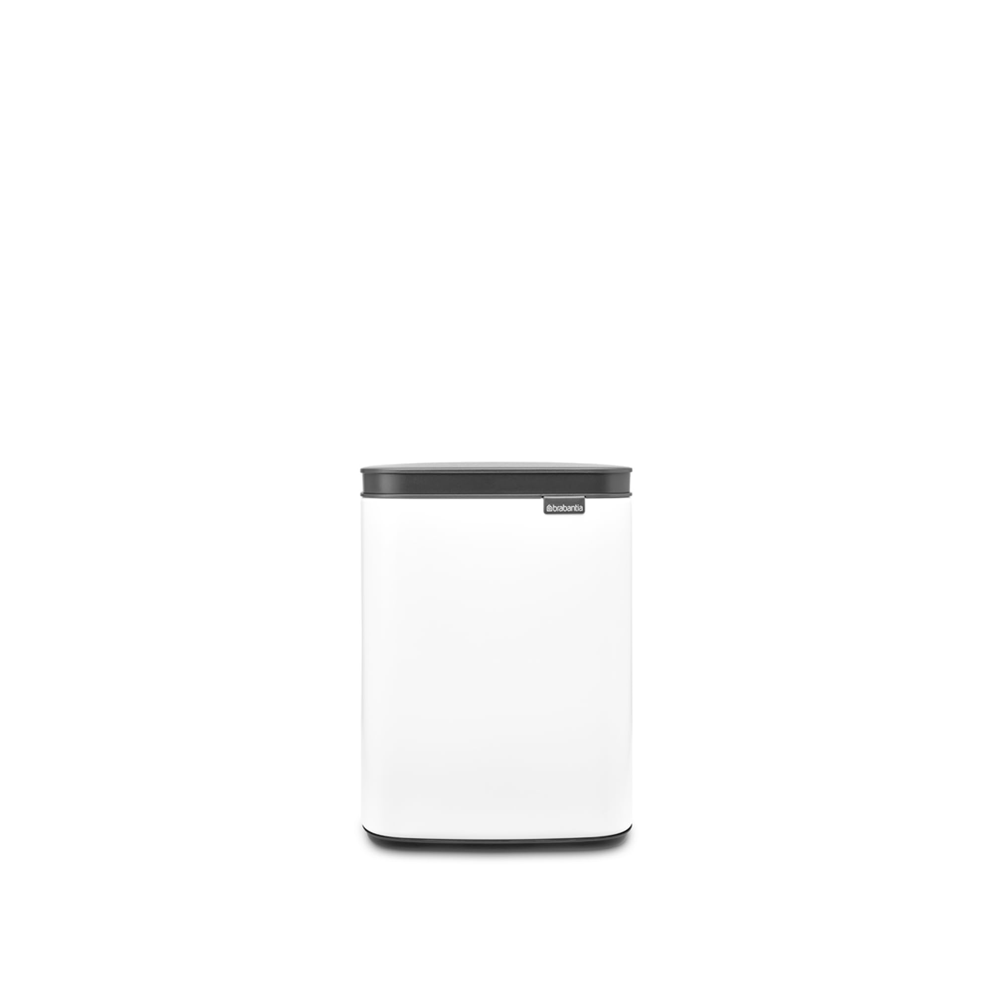 Brabantia - Bo Waste Bin 4L - Small & Stylish Rubbish Bin - Easy Open and Soft Closing Lid - Hygienic & Space Efficient - Wall Mountable - for Bathroom, Toilet, Bedroom - White
