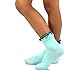 TeeHee Little Girls Cotton Double Ruffle Crew Socks 6 Pair (6-8 Years, Solid_Ruffle)