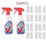 100PCS Multifunctional Effervescent Spray Cleaner+2PCS Water Bottle Set,123Loop Multifunctional Effervescent Spray Cleaner Concentrate Home Cleaning Tool, with Bottle