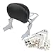 Backrest Sissy Bar Luggage Rack & Docking Hardware Kits Compatible with Harley Touring 1997-2008