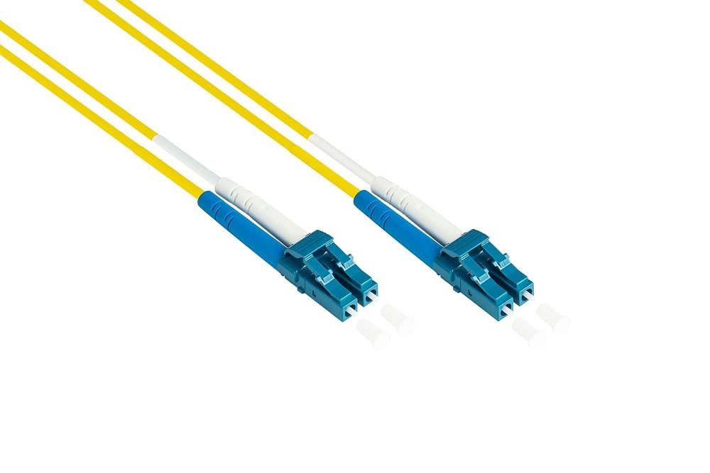 Good Connections OS2 Fibre Optic Cable Duplex Male LC to LC Singlemode 9/125 Interchangeable Polarity Fibre Optic Cable Patch Cable 2 m