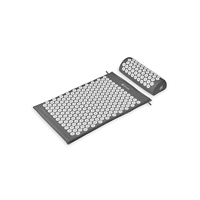 Gaiam Acupressure Mat and Pillow Set, Acupuncture Style Massage Mat & Pillow, Relief for Sciatic Nerve, Muscle Tension…