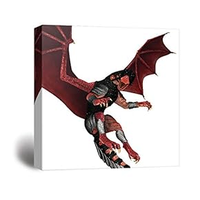 Wall26-Canvas Wall Art-Dragon Wings-Giclee Painting Wall Bedroom Living House Decoration Home Art - 12x12 inches