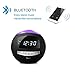 Alarm Clock Radio - Digital Clock with Dual Alarms, AM/FM Radio, Dual USB Charging Ports, 7-Color Night Lights, Bluetooth, Dimmer for Kids, Heavy Sleepers, Bedroom, Home