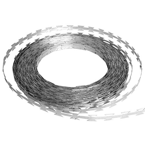 Unfade Memory Water-resistant Concertina NATO Razor Wire Galvanized Steel Wire Razor Ribbon Barbed Wir (328')