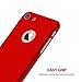 iPhone 7 Case,Lavince Full Body Protection Hard Slim Premium Cover[Dual Layer][Slim Fit] with Tempered Glass Screen Protector for iPhone 7 4.7inch(Red)