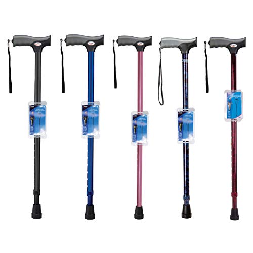 Carex Carex Soft Grip Walking Cane - Height Adjustable Cane with Wrist Strap - Latex Free Soft Cushion Handle, Black Cane, Walking Cane for Women and Walking Cane for Men