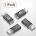 USB Type C Adapter 4 Pack,EMNT Micro USB（Female） to USB Type C（Male） Charge and Data Sync Converter Cable Connector Adaptor for Samsung Galaxy Note 8 S8,Nintendo Switch and More-Black