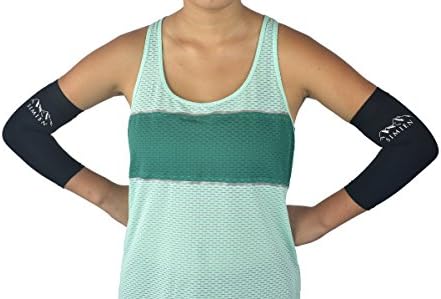 SIMIEN Compression Elbow Sleeve (2-Count) - Reduces Inflammation & Pain - Tennis Elbow, Golfer's Elbow, Elbow Tendonitis - Forearm & Elbow Brace Support - 88% Copper - Results or