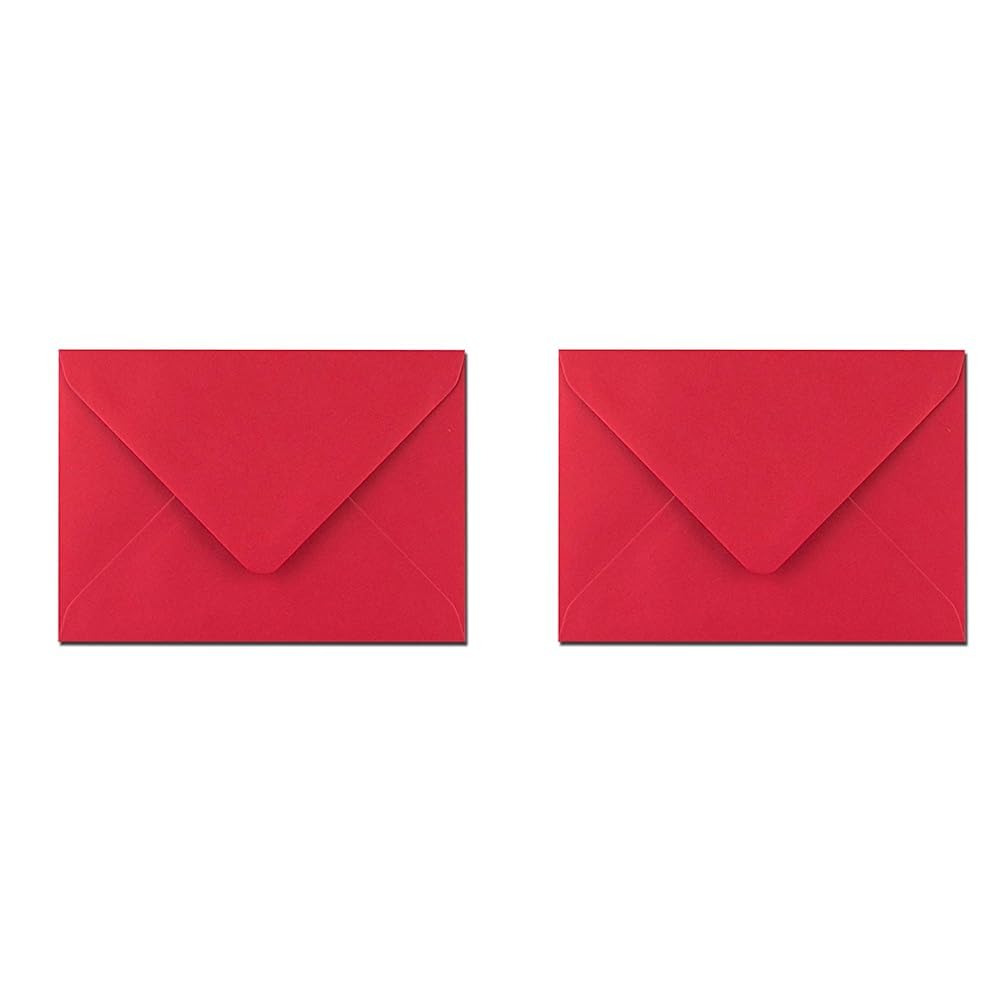 arkCRAFT 25 x C6 Premium Envelopes 100gsm 114mm x 162mm (Red) (Pack of 2)