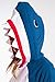 HKSNG Blue Shark Adults Animal Kigurumi Cosplay Costume Pajamas Onesies(Medium)