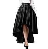 PERSUN Womens Elegant Bird And Floral Print Hi-lo Skater Skirt