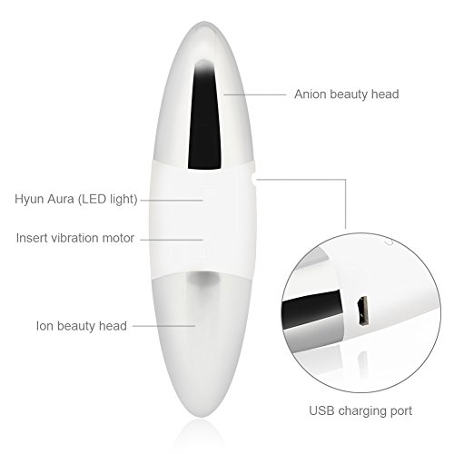 SUNMAY Sonic Facial Massager, Rechargeable Ionic Lifting Firming Face Skin Care Pen, Relieve Crow's Feet Forehead Wrinkle - Thumbnail 2