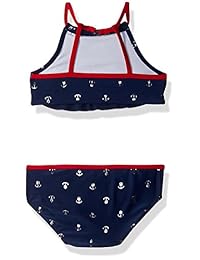 Traje de baño de bikini Nautica para niñas con protección solar UPF 50+