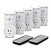 Goronya Wireless Outlet Switch with Remote,Electrical Plug Outlet Control for Household Appliance Lamp Light Etc (5 Plug/2 Remote)
