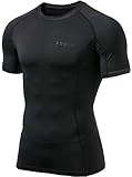 TM-MUB13-KLB_Medium Tesla Men's Short Sleeve T-Shirt Cool Dry Compression Baselayer MUB13