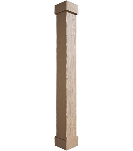 AFCO EA0608ENFSCTUTU 6" X 8' Endura-Aluminum Column - Square Shaft, Load-Bearing 23,000 Lbs, Clay Finish