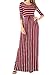 Levaca Womens Round Neck Elastic Waist Pleated Swing Casual Tunic Dress Wine S