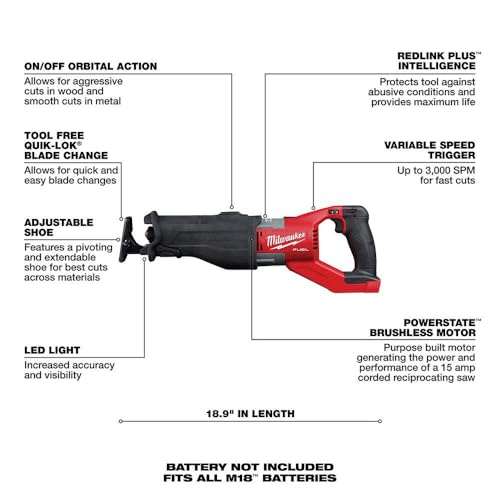Milwaukee 2722-20 Reciprocating Saw photo 11
