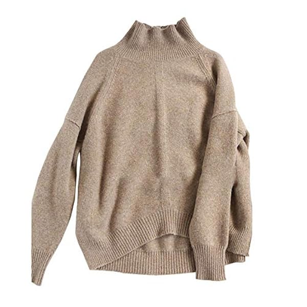 XIELHHöst och vinter tröja dam höghalsad pullover lös tjock tröja