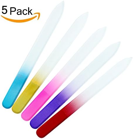 Crystal Glass Nail Files (Pack of 5colors)
