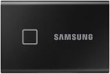 Samsung T7 Touch Portable SSD 2TB USB 3.2 Gen 2 External Metallic Black view 3