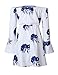 Yobecho Women Sexy Off Shoulder Halter Floral Printed Short Beach Dresses