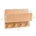 MobileVision Bamboo Mail & Letter Wall Mount Organizer with Key Hooks for Entryways, Hallways, Offices, Kitchens and more