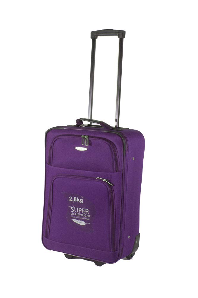 18 Cabin Baggage Wheeled Case Luggage Fits Ryanair Easyjet Wizz