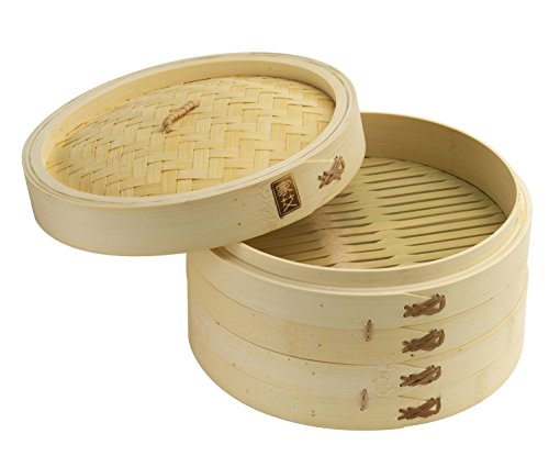Click Here to See More Images Joyce Chen 26-0013, 10-Inch Bamboo Steamer Set (2)