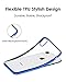 DTTO Case for iPhone XR, [Lightening Series] Clear Stylish Flexible Case with Metal Luster Edge for Apple iPhone XR 6.1 Inch (2018 Released) - Blue