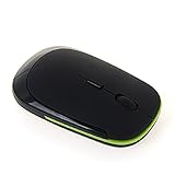 NYKKOLA Mice Ultra-Slim Mini USB 2.4GHz Wireless Mouse Optical for PC Mac Laptop Desktop Black
