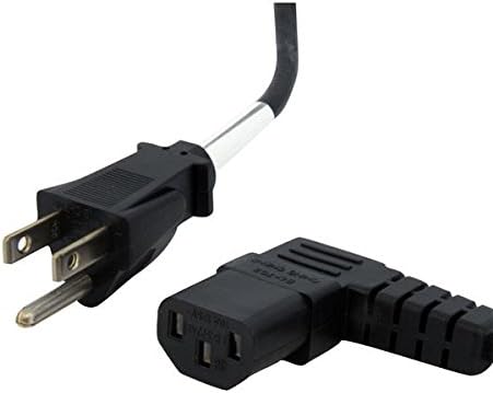 H.F Exchange Right Angle Ac Power Cord Line Cable 120V | 3 Prong Pure Copper OEM Original Electric Cable, P/N ‎PPP000000047429144 for Exercise Treadmill Parts Work with Bremshey Tunturi T80F