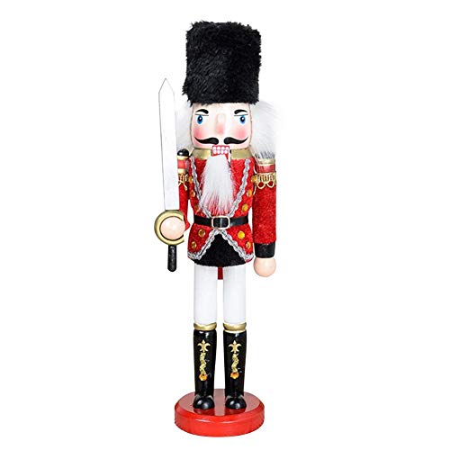 Handmade Painted Nutcracker Puppet Set Christmas Nutcracker Figures Ornaments Craft Desk Decoration