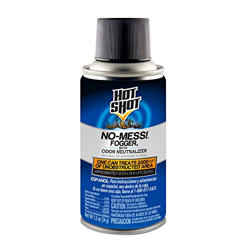 Hot Shot NoMess! Fogger With Odor Neutralizer, Kills Hidden Bugs, No