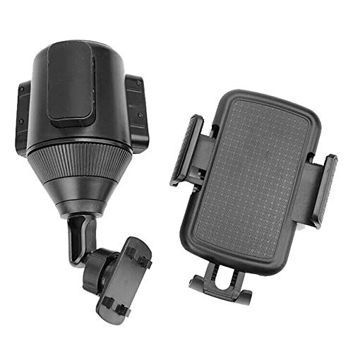 xxiaoTHAWxe New Universal Vehicle Car Truck 360 Degree Adjustable Car Cup Mount Cell Phone Holder Stand Cradle for Cell Phone iPhone Xs/XS Max/X/8/7 Plus/Galaxy for 3-6inch Phone Screen. Black