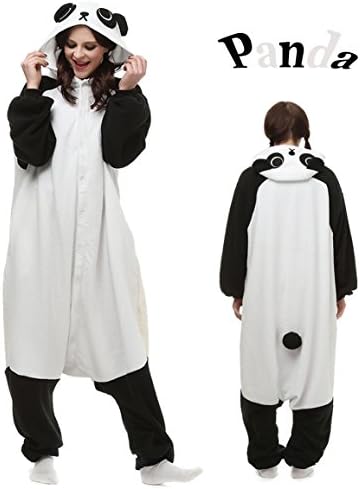 Unisex Animal Onesie Adult Kigurumi Pajamas Costumes For Women Men (M/L, Panda)