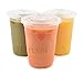 [200 SET]Harvest Pack 16 oz Iced Coffee Cup, Ultra Clear Disposable Plastic Cold Cups with Flat Lids, for Cold Drinks Iced Coffee Tea Juices Smoothies Slushy Soda Cocktails Beer