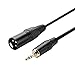 CableCreation 3.5mm to XLR, 3 Feet 3.5mm (1/8 Inch) TRS Stereo Male to XLR Male Cable Compatible with iPhone, iPod, Tablet,Laptop and More.Black
